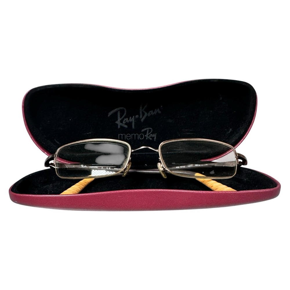 Ray Ban RB7512 1077 Matte Light Brown Rectangle Frames Only 49-19 140 W Case